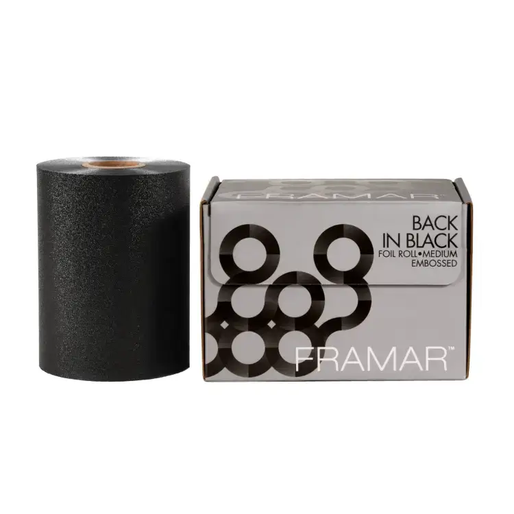 EMBOSSED ALU FOIL ROLL BLACK 12 CM X 100 M